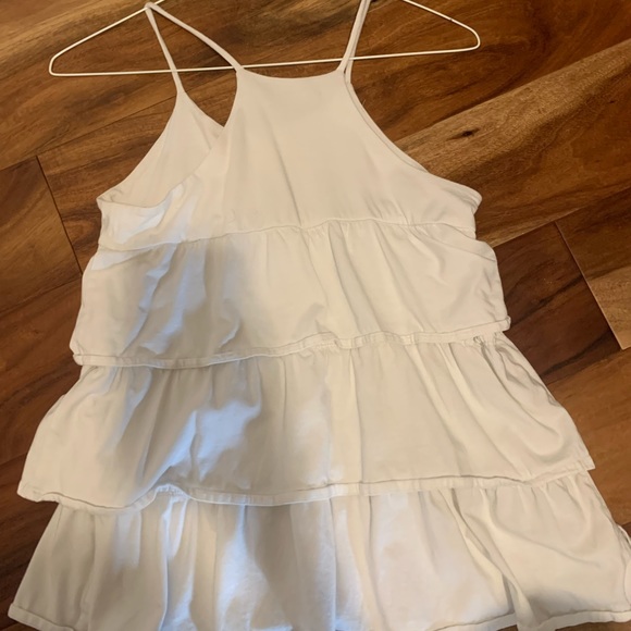 WHITE RUFFLE TANK - Picture 3 of 3